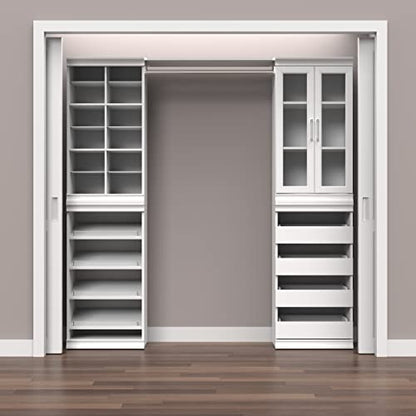 ClosetMaid Modular Storage Shelf Unit with Angled Shoe Shelves, White - color: White