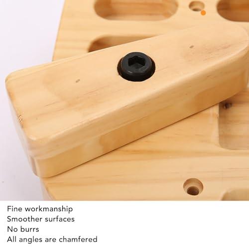 SUNGOOYUE Hanging Training Board, Solid Finger Training Board for Rock Climbing with Multiple Grip Holes for Home Gym and Outdoor