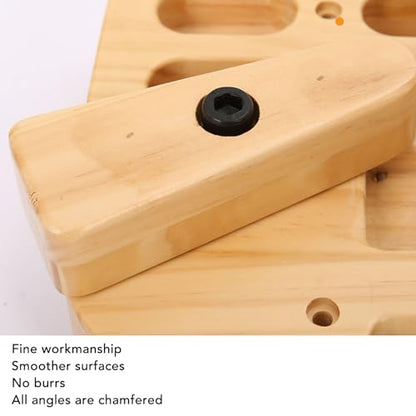 SUNGOOYUE Hanging Training Board, Solid Finger Training Board for Rock Climbing with Multiple Grip Holes for Home Gym and Outdoor