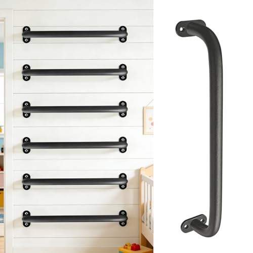 6 Packs Steel Monkey Bars for Kids, 21.5 Inch Backyard Climbing Play Set Accessories, Black DIY Monkey Bar kit with Screws for Backyard Swing Set Playground Equipment - color: Black, size: 6 Packs-C-21.5Inch