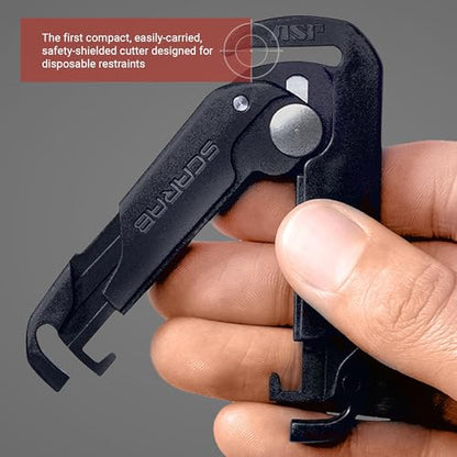 ASP Scarab Cutter for Tri-Fold Restraints, Clippers for Safe Removal of Disposable Cuffs, Compact Safety Blade for Removing Bands and Medical Bracelets - style: Scarab Trifold Cutter