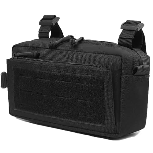 Azarxis Equipment Multi-Purpose Tactical EDC Admin MOLLE Pouch Utility Tools Bag Organizer Military Waist Belt Modular Attachment - color: #07 - Black