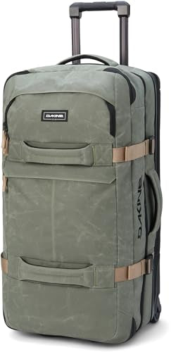 Dakine SPLIT ROLLER BAG 85L | Patented split-level design packs like a portable closet; YKK zippers and rugged wheels built for years of travel. - color: MULLED BASIL, size: 85 Liter