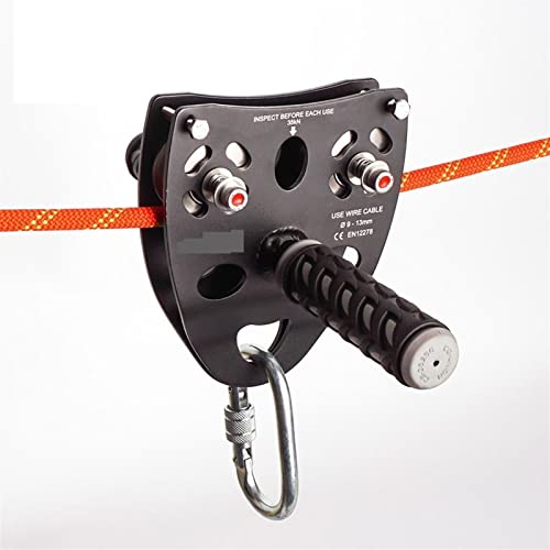 INLIMA Pulley Rock Climbing Mountaineering Cable Rope Pulley with Anti-Slip Silicone Rubber Handle Climbing Accessories