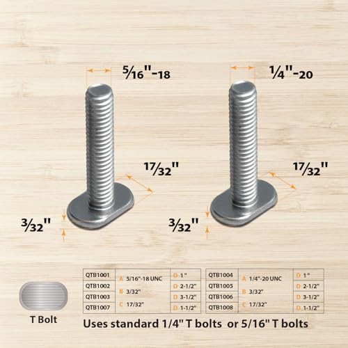 POWERTEC 71158 48 Inch Double-Cut Profile Universal T-Track with Predrilled Mounting Holes, T Track for Woodworking Jigs and Fixtures, Drill Press Table, Router Table, Workbench, 2 Count, Pack of 1 - size: 48" T track, 2PK