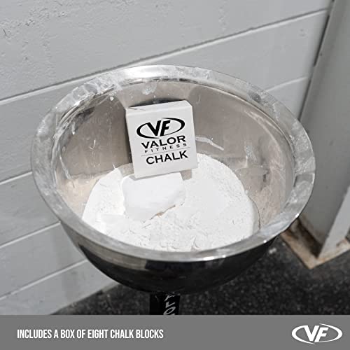 Valor Fitness Chalk Holder Station – Gym Chalk Stand Includes 8-2 oz Chalk Blocks for Weightlifting, Gymnastics, Rock Climbing, Boxing & Martial Arts Grip Support Strength Training Accessories