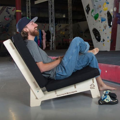 Asana Crash Pad Couch - Dual Density Foam Bouldering Pad & Birch Wood Frame - Ideal for Climbing Facilities, Van Life, Home Woodies - Chair Frame & Mat Made in The USA - style: Frame Only