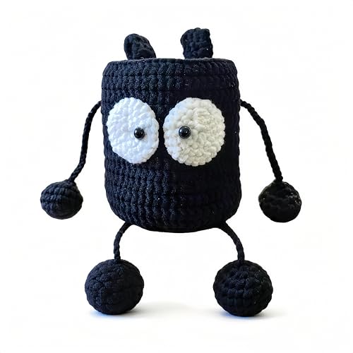 Handmade Crochet Rock Climbing Chalk Bag, Fun Plush Animal Chalk Pouch with Drawstring, Adjustable Waist Belt for Indoor Outdoor Bouldering Sport Climbing - style: Space Hero