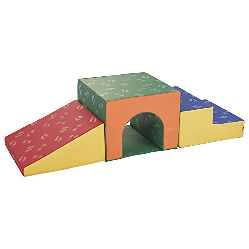 ECR4Kids SoftZone Single Tunnel Climber, Toddler Playset, Assorted, 3-Piece - color: Assorted