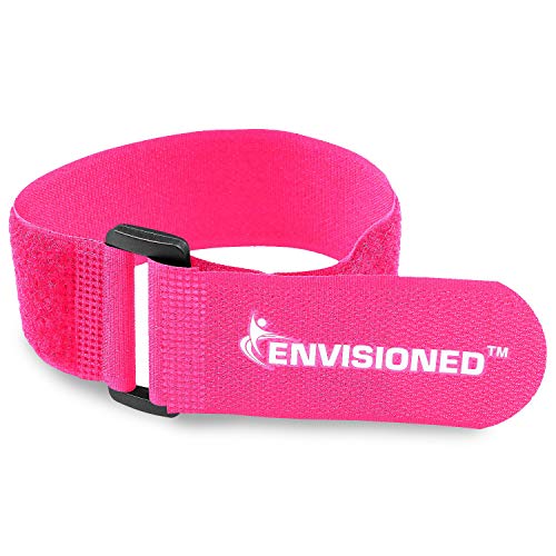 Reusable Cinch Straps 2" x 100" - 2 Pack - Hook and Loop Straps (Neon Pink) - color: Pink, size: 2" x 100"