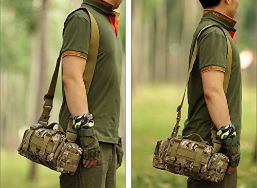 Utility 3P Military Tactical Duffle Waist Bags MOLLE Assault Shoulder Backpack Multifunction EDC Pouches Heavy Duty Fanny Packs (CP camouflage) - color: Cp Camouflage