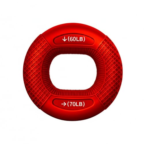 Adjustable Hand Grip Strengthener with TPE Handles for Forearm, Finger & Wrist Training - Portable Fitness Tool - color: Red