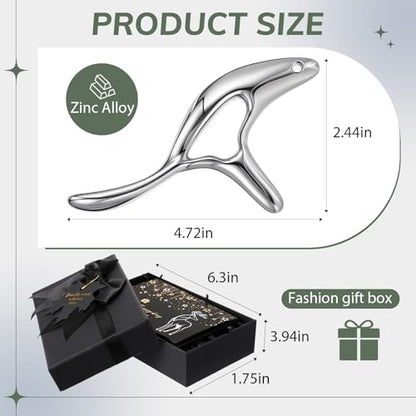 Nuanchu Massage Tool for Deep Tissue & Myofascial Release with Gift Box, Muscle Scraper for Full Body Pain Relief, Thumb Protector for Elephant Christmas White Gift Acupressure & Gua Sha Therapy