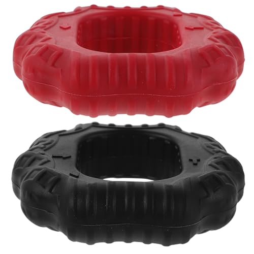 LIOOBO 2pcs Silicone Hand Grip Strengthener Set, 30lb 60lb Resistance Finger Exerciser Rings for Forearm and Wrist Muscle Training, Rock Climbing and Fitness Workout Equipment