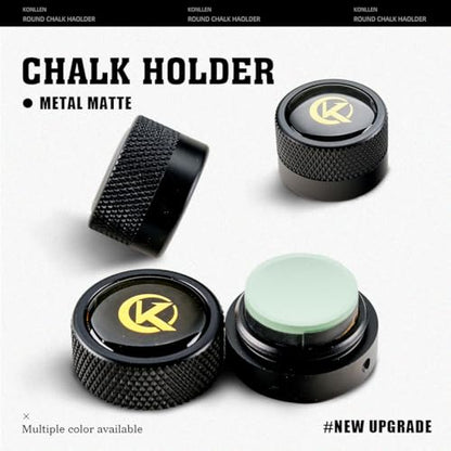 KONLLEN Round Pool Chalk Holder Pool Billiards Accessories Portable Multifunctional Sturdy Pool Cue Accessories - color: Black-2