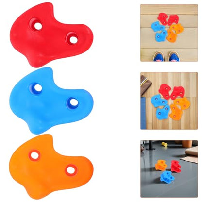 IMIKEYA 6pcs Climbing Grips and Indoor Climbing Wall Holds Set Hand and Foot Holds for ’ Playground and Exercise Walls Indoor Outdoor Use