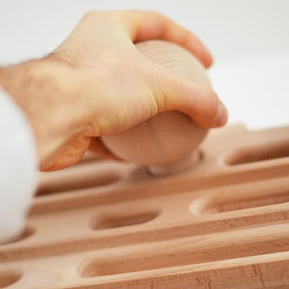 Ball Grips for FingerPeg 1.0 - One Pair of Spherical Climbing Grips for Pegboard - Wooden Sphere Bars Φ76 mm - FingerPeg 1.0 Expansion Grips for Training the Pinch Grip
