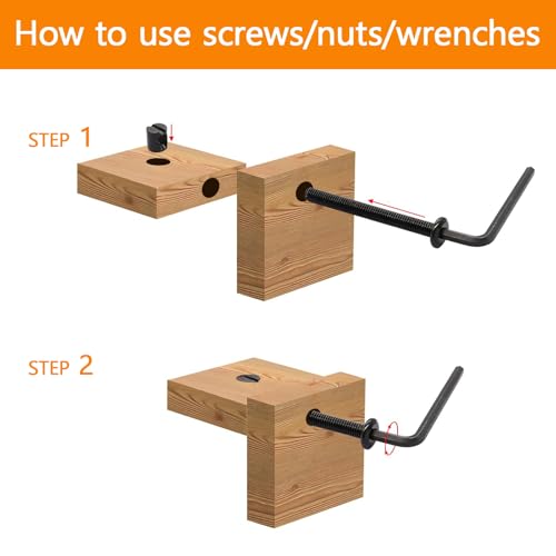 30 Set Crib Screws Replacement Set,Bed Frame Bolts and Nuts Kit,Hex Socket Cap Furniture Screws & Barrel Nuts for Beds Furniture Headboards Crib Hardware Replacement Kit, M6x20/30/40/50/60mm Wrench - size: Black-M6x20/30/40/50/60mm-30 Sets