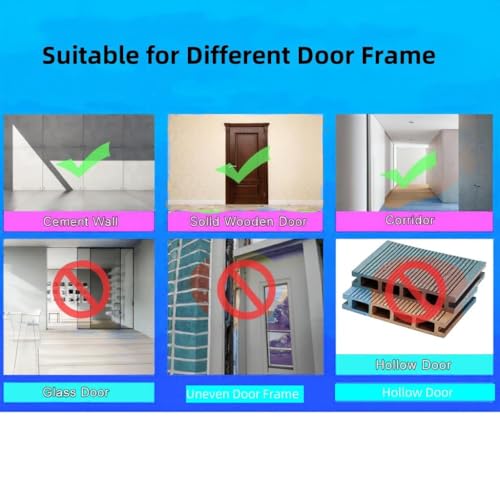 Pull Up Bar for Doorway,Adjustable Chin Up Bar for with Level Meter | 440 LBS Max Load,No Screws Needed - color: Red and Black