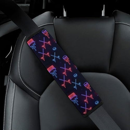 Universal Soft and Comfortable Neon Hockey Drip Seat Belt Cover for Kids, Most Cars, 2 Piece Seat Belt Covers Cushion Shock Absorption - color: Pattern 293