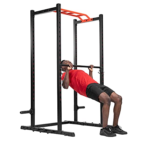 Sunny Health & Fitness Power Cage Squat Rack Attachments for Home Gym | Strength Training, Expanded Workout Variety, Durable Construction, Secure Fit, Quick Installation, Versatile Exercise Support - style: Pull Up Bar