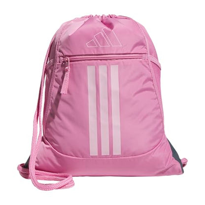 adidas Alliance Sackpack – Drawstring Backpack for Sports, Small Gym Bag, Tropic Bloom/Clear Pink/3, OSFA - color: Tropic Bloom/Clear Pink/3