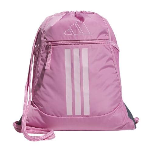 adidas Alliance Sackpack – Drawstring Backpack for Sports, Small Gym Bag, Tropic Bloom/Clear Pink/3, OSFA - color: Tropic Bloom/Clear Pink/3