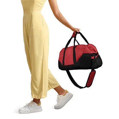 21" Large Duffle Bag with Adjustable Strap - color: Red