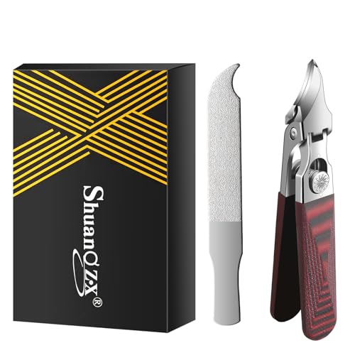 Large-Opening Pointed-Edge Nail Clipper - Detailed Trimming for Narrow Areas - G10 Handle & Stainless Steel Blades - Suited for Ingrown-Nail, Thick-Nail Users & Seniors(Straight Red C) - color: Straight Red C