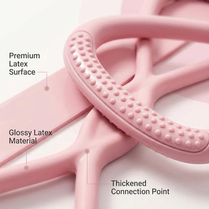 Figure 8 Resistance Bands with Non Slip Handles, 15LB Elastic Exercise Bands for Arms Shoulder Back Workout, Portable Fitness Bands for Women Men Home Gym Yoga Physical Therapy