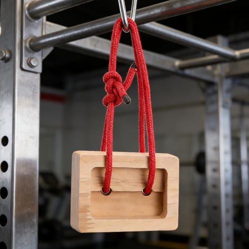 2Pcs Rock Climbing Hangboard - Wooden Hand Grip Strengthener Forearm Exerciser for Climbers Athletes - Rock Climbing Board for Hanging Practice Khaki - color: Khaki