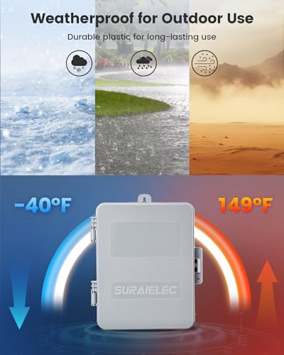 SURAIELEC Digital Pool Timer, 40 AMP 120V 2HP, 7-Day Pool Pump Timer Switch, Programmable Box for Swimming Pump, Hot Water Heater, Lights, Simultaneously Controls Up to 2HP Devices, Outdoor/Indoor Use - style: 120VAC 2HP