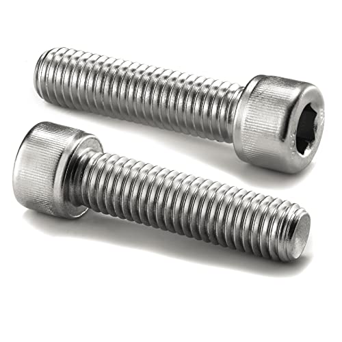 1/2-13 x 2 Socket Head Cap Screws Bolts, 20Pcs 304 Stainless Steel 18-8, Allen Socket Hex Drive, Full Thread, Bright Finish by SG TZH(with Hex Spanner) - size: 1/2-13 x 2"