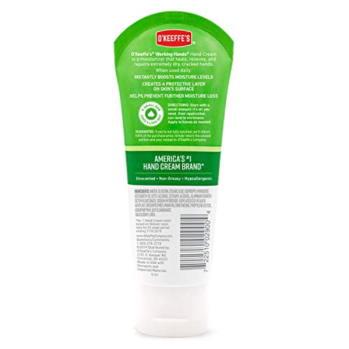 O'Keeffe's K0290004-5 Working Hands Hand Cream Tube (5 Pack), 3 oz - size: 3 Ounce (Pack of 5)