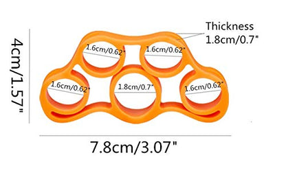 3PCS Finger Stretcher Resistance Bands Strength Trainer for Forearm Exercise Guitar Finger Strengtheners Rock Climbing 6.6 8.8 11 Pounds - color: Style 1-1