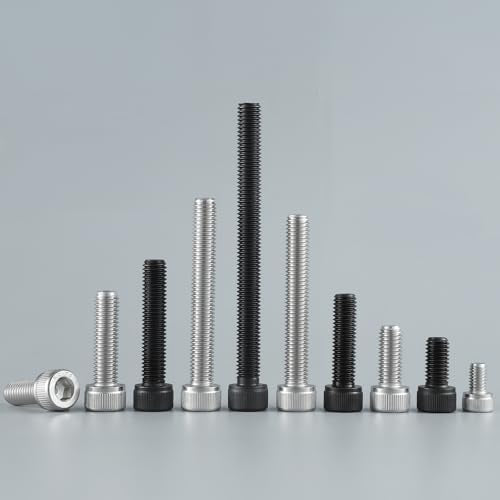M6-1.0 x 80mm Bolt, 20PCS M6 Hex Socket Head Cap Screws Bolts, 304 Stainless Steel 18-8, Full Threads, Allen Socket Drive, with Hex Spanner - size: M6x80mm