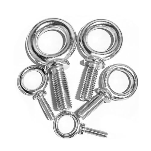 1/4"-20 x 1 UNC Lifting Shoulder Eye Bolts, Marine Grade 304 Stainless Steel Threaded Nut Fastener(20 Pcs) - size: 1/4"-20 x 1", style: Pack of 20 (304 stainless steel)
