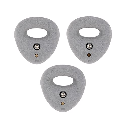 Atomik Rock Climbing Holds Set of 3 Large Bolt-On Jug Rings in Gray