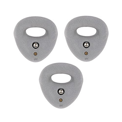 Atomik Rock Climbing Holds Set of 3 Large Bolt-On Jug Rings in Gray