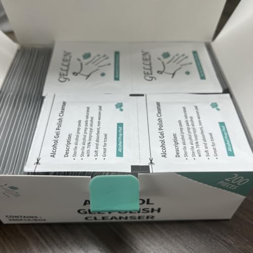 GELLEN Nail Cleanser Pads and Polish Remover Pads 400 Pack with Tools | Acetone Nail Polish Remover Pads, Alcohol Wipes for Nails, Quick & Easy Removal, Individually Wrapped for Perfect Nail Art - size: 402PCS (Remover Pads Included)