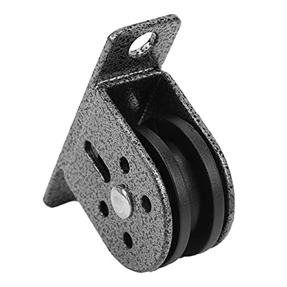 Smooth Sliding, high Strength DIY Solid Single Wheel Pulley Block with 300kg Load for Home Fitness Cable Machine Build, Portable Stainless Steel and Nylon Pulley Design,