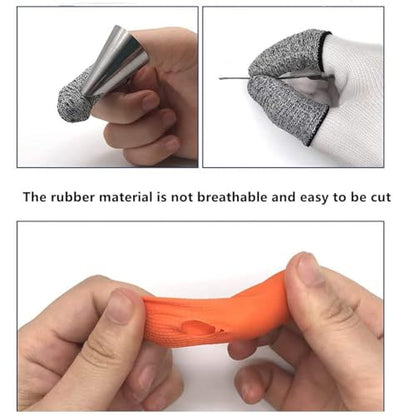 100 PCS Finger Cots Cut Resistant Protector, Finger Covers for Cuts, Gloves Life Extender, Cut Resistant Finger Protectors for Kitchen, Work, Sculpture, Anti-Slip, Reusable - size: 100pcs