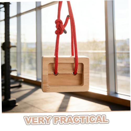 BESPORTBLE 2 Pieces Portable Wooden Climbing Fingerboard Hangboard for Finger Strength Training Indoor Outdoor Rock Climbing Training Board