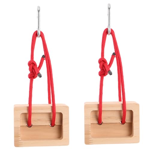 Healifty 2pcs Portable Wooden Climbing Board for Rock Climbing Training, Lightweight Design Hangboard for Climbers, Sturdy Handboard for Indoor and Outdoor Use