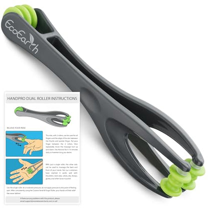 EcoEarth Finger & Hand Massager for Deep Tissue Comfort - Acupressure Massage Rollers for Arthritis, Carpal Tunnel, Stress & Pain Relief - Dual Sided Massage Therapy for Hands, Palm & Wrist