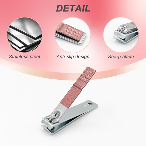 10 in 1 Premium Manicure Set - Nail Clippers Scissors Pedicure Stainless Steel Cuticle Nail Care Tools with Luxurious Travel Case, Portable Manicure Grooming Kit for Women