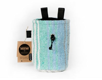 Static Chalk Bag | Traveler Series | Chalk Bag for Rock Climbing Bouldering - color: Aqua/Mint