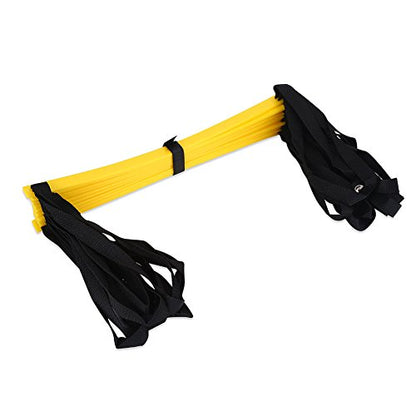 Speed Training Ladder, Portable Footwork Exercise Tackle for Football Soccer Sports (5.5m10 - Rung-Yellow)