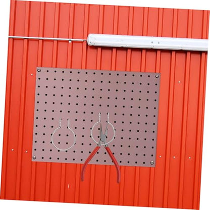 10pcs Heavy Duty Metal Pegboard Hooks Silver Round Hanging Board Organizers for Garage and Craft Room Storage Compatible Standard Pegboards