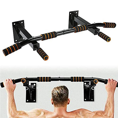 Wall Mounted Pull Up Bar for Indoor Workout,Multifunctional Chin Up Bar Fitness Bar with 3 Holding Positions,Space Saving